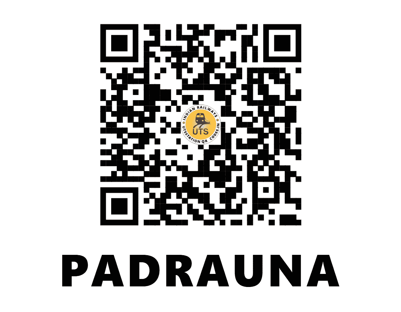 UTS QR Code for PADRAUNA - POU (NE - UTTAR PRADESH)